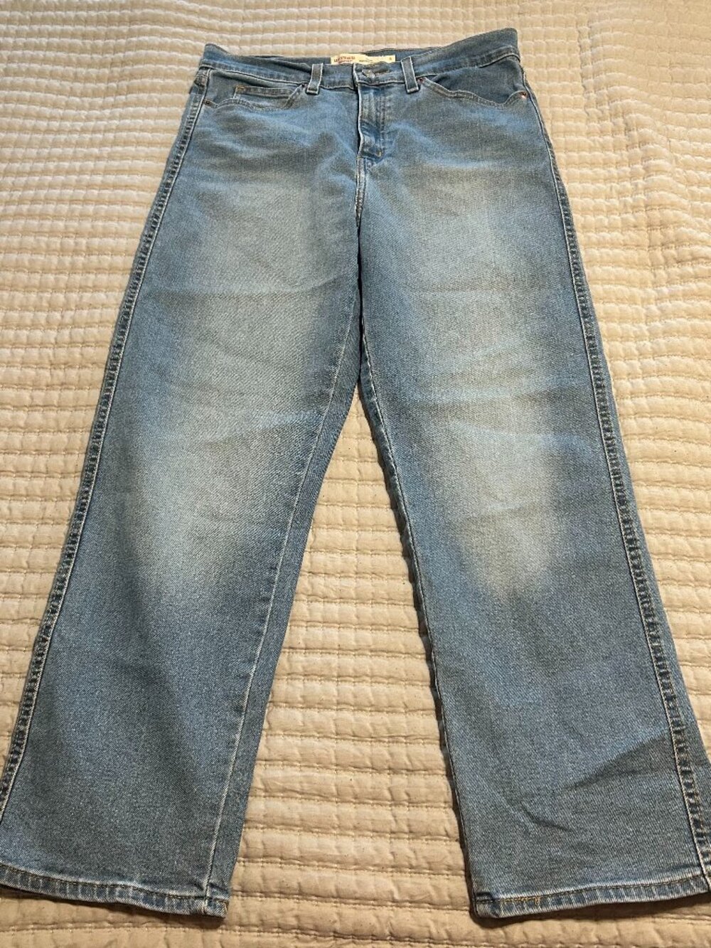 Levi Strauss Signature High Rise Straight Jeans Size 6 W28 Light Wash Stretch